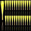 NUDALA 36 Pack Yellow Fiber Optic Glow Stick Wands Bulk with 3 Flashing Models for Valentine's Day St Patrick's Day Easter 4th of July Halloween Party Favors Bachelorette Concerts Clubs view 1