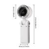 Fay Bless Foldable Handheld Fan, 5000mAh Mini Turbo Fan, 5 Speed Adjustable Personal Small Pocket Fan, Type C, Digital Display (White) view 2