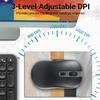 Wireless Mouse Bluetooth & 2.4G Dual Mode Rechargeable Optical Wireless Computer Mice with USB Receiver, 3 Adjustable DPI Portable Ergonomic Cordless Bluetooth Mouse for Laptop PC iPad Mac OS, Black view 3