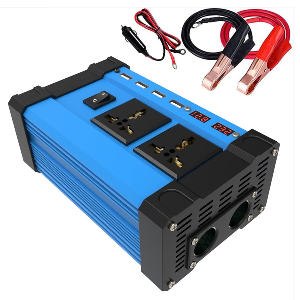 300W Power Inverter Modified Wave 12V DC to 110V/220V AC with LCD Display & 2 AC Outlets, for RV Truck Boat(Color:220V)