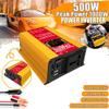 RIEJIN 500W Power Inverter DC 12V to 110V/220V AC Car Charger Converter with 4.8A Dual USB Ports & Digital Display(Color:110V) view 2