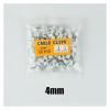 TEMKIN 100PCS Round Cable Wire Clips 4mm 6mm 8mm 10mm Cable Management Electrical Wire Cord Tie Holder Circle Cable Clips(Size:4mm 100pcs) view 2