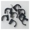 TEMKIN 50pcs/Pack PE Plastic 20mm Circle Cable Clip C Shaped High Carbon Steel Nails Cable Clips Wire Wall Holder view 3