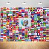12x8ft World Flag Backdrop Global International Flags Photography Background Country Flags Banner Office School Classroom Wallpaper Decoration Photo Booth Props view 1