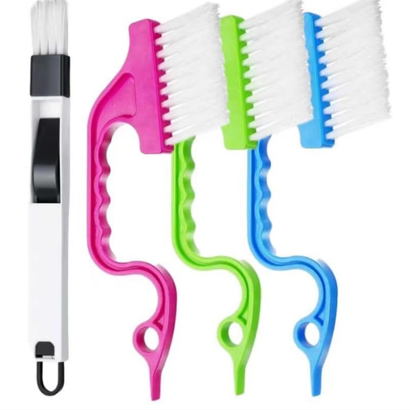 4PCS Long Gap Cleaning Brush, swan Window Groove Gap Brush, Screen Window Tool, Keyboard Cleaning Brush, Multifunctional Cleaning Set