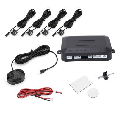 Car Parking Sensor, 12V Professional Manufacturing Plastic Parking Distance Control Sensor Reversing Kit, Warning Sound Indicator Probe System for Car Truck RV and Minivan