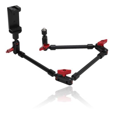 Articulating Friction Magic Arm with 1/4 inch, 3/8 inch Interface, Camera Mount for Fill Light, Microphone, DSLR, Action Camera, Adjustable Magic Arm with Clamp (31 Inch)