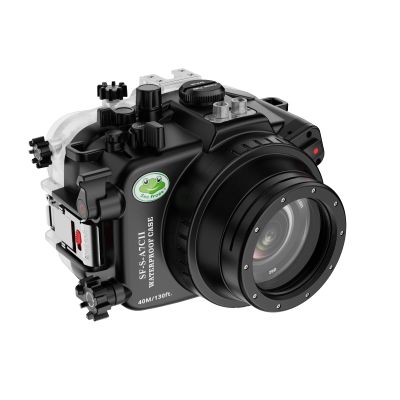 Sea frogs Underwater Camera Case Compatible with Sony A7C-II for E PZ 16-50mm F3.5-5.6 OSS IPX8 40m/130ft Maximum Diving Depth A7C-2 Waterproof Camera Housing for Diving, Surfing, Rowing A7C II