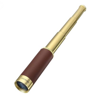 DirectNine Basics Portable Monocular High Power 25X30 Pirate Monocular Professional Vision Monocular Telescope Astronomical Eyepiece Spyglass, Gold
