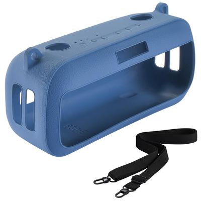 Carrying Silicone Cover Case Compatible with New Bose SoundLink Max Portable Speaker (Blue Dusk)