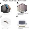 GSGC TV Cover TV Dust Covers 32-80Inch LCD/LED TV /computer Dust Cover Cloth Indoor Art Decor Printing Paintings Desktop/Hanging/Curved Universal Monitor Screen Protectors-Gold-2||80 inch view 4