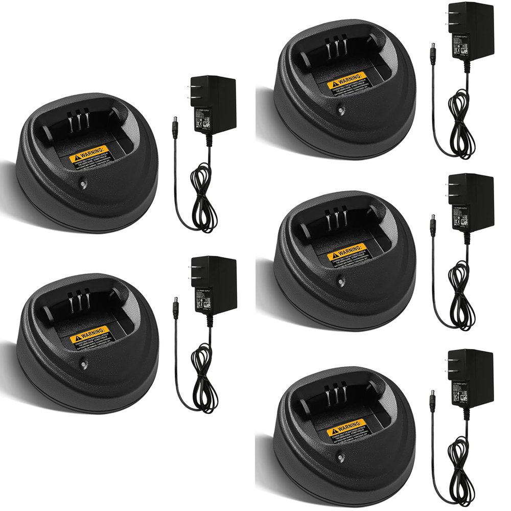 5-Pack CP200 CP200d Charger WPLN4137 for Motorola CP200 CP200d CP150 CP180 PR400 DEP450 NNTN4851 NNTN4496 NNTN4970 NNTN4497 WPLN4138 Rapid Charger
