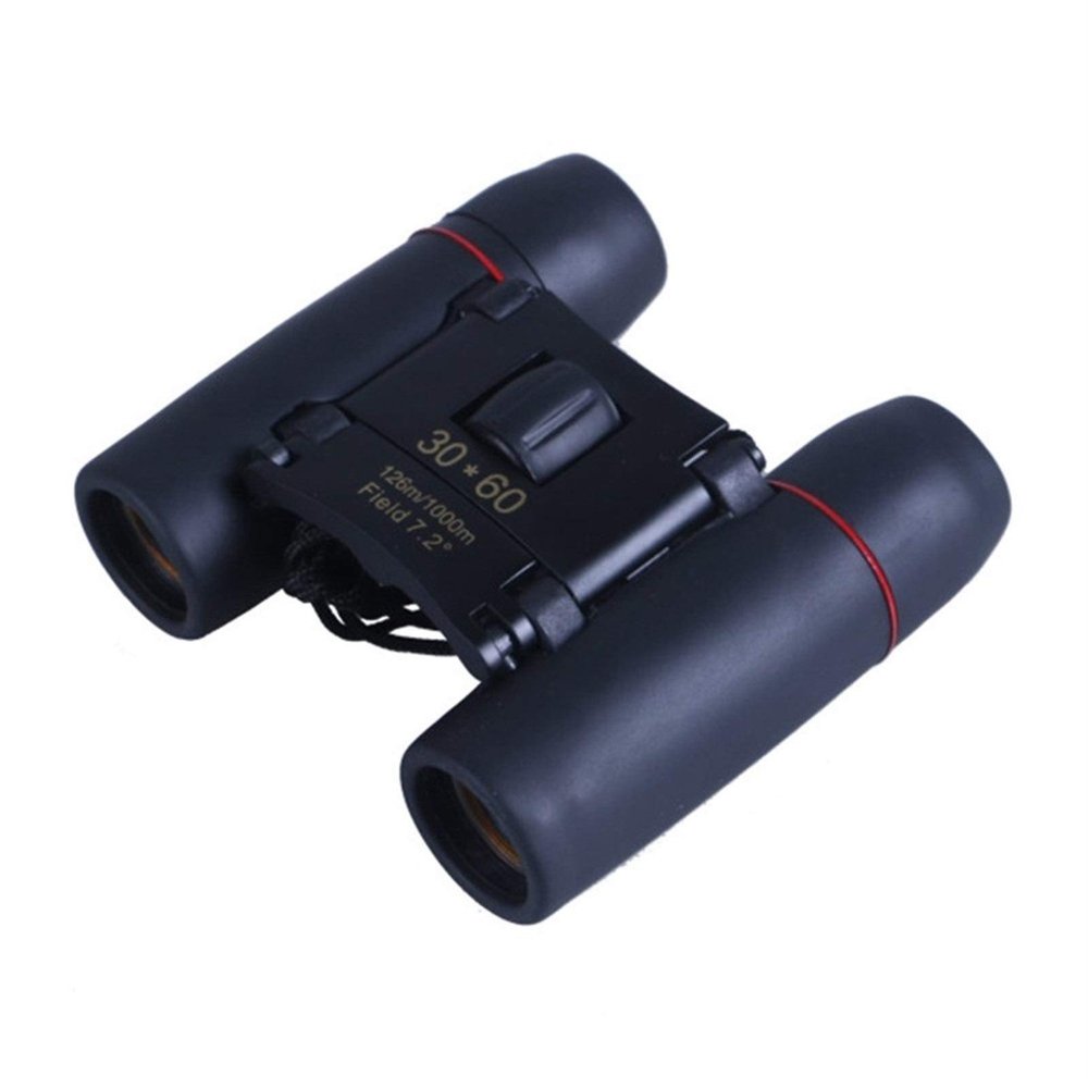 DirectNine Basics Portable Monocular 30x60 Compact Zoom Binoculars Long Range Folding Mini Telescope BAK4 for Sports Camping, Black