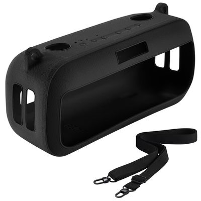 Carrying Silicone Cover Case Compatible with New Bose SoundLink Max Portable Speaker (Black)