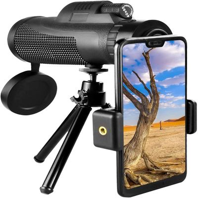 DirectNine Basics Portable Monocular Portable Monocular Telescope 40x60 High Power Monocular Magnification Telescope with Smartphone Holder Focus for Bird Watching for Adult Bird Watching Outdoor Trave