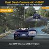 Fitcamx 4K Dual Dash Cam Suitable for BMW 8 Series M8 2019 2020 2021 2022 2023 2024 840i M850i xDrive (HD2-6808), OEM Style, Dual HD Video, Loop Recording, WiFi&APP, G-Sensor, Easy to Set, 128GB Card view 2