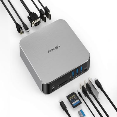 Kensington AD220S3 Dual Display Dock for Any MacBook M1/M2/M3/M4 (Software Driver Download Required); 85W Passthrough Charging (K31343WW)