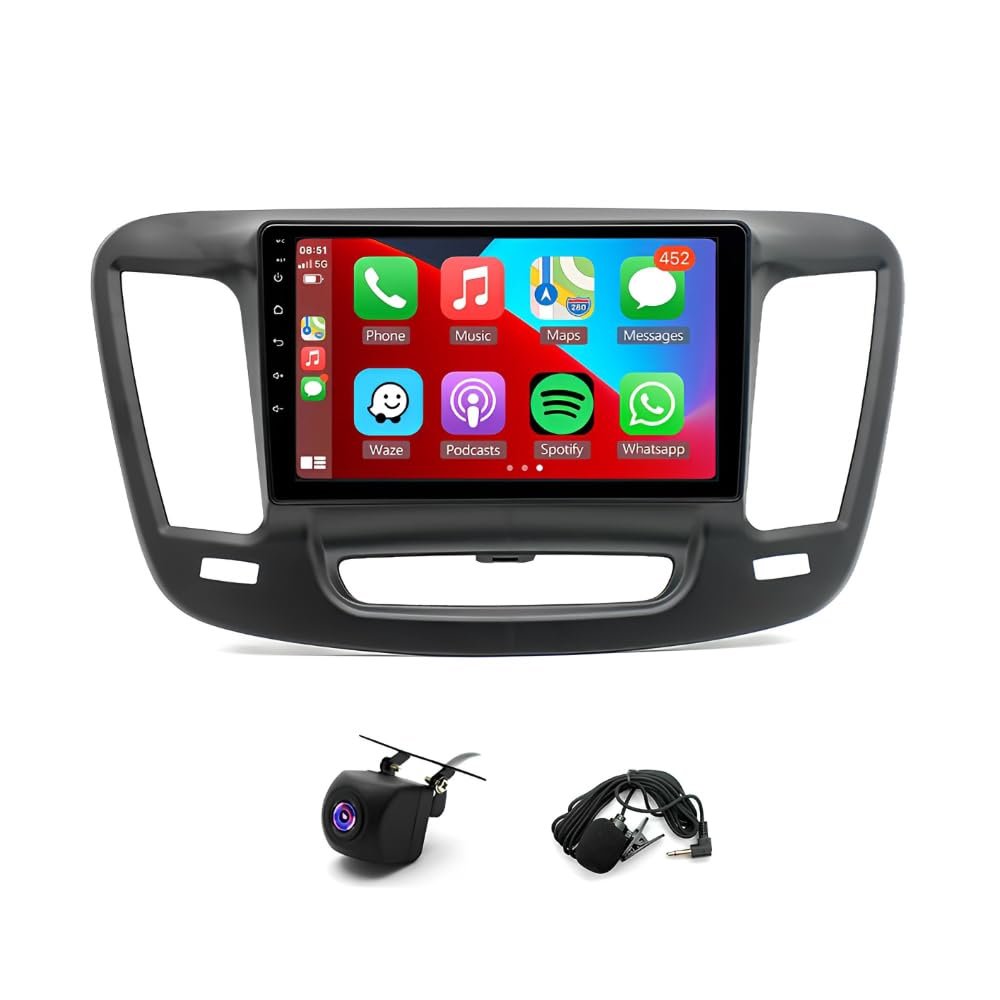 2+32G Android 13 Car Radio Stereo Compatible for Chry-sler 200 200C 200S 2015-2019, 9 Inch Touchscreen Car Stereo Support Wireless with CarPlay,Android Auto,GPS,Bluetooth,Back-up Camera,FM,SWC