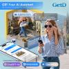GetD Smart Glasses, AI Real-time Translation with 145 Languages, Smart Nylon Polarized Sunglasses, Round Lens Bluetooth Aviator Glasses for Men/Women with Speaker, Music Audio Glasses view 4