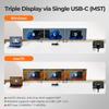 TESmart USB-C MST&EDID KVM Switch 3 Monitors 2 Computers HDMI+DisplayPort, 4K@60Hz KVM Switch Triple Monitor Dock for Laptop&Desktop, USB 3.0, Charging for Laptop, 1G Ethernet, Hotkey Switch view 4