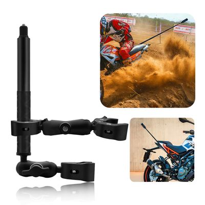 HAFOKO Heavy-Duty Motorcycle Clamp Mount Kit Bike Handlebar Holder with 59" Invisible Selfie Stick for Insta 360 X-X Compatible for DJI Osmo 360 Motorbike Double Clamp for UTV Boat Video