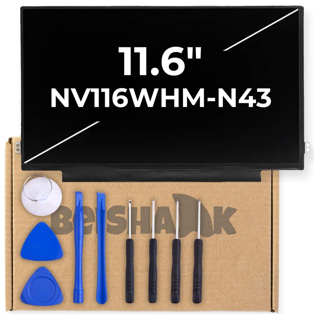 BEISHARK 11.6 NV116WHM-N43 - Matte LCD Screen Replacement fit for Dell Chromebook 11 3189 (NOT for Dell Latitude) - Laptop LED Display 1366x768 HD, Non-Touch, EDP 30 Pins with Toolkit