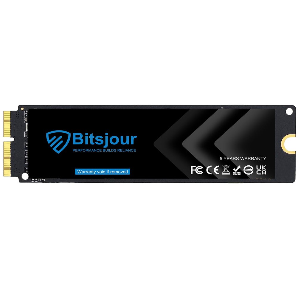 Bitsjour 512GB NVMe SSD Replacement for MacBook Air A1466 A1465 2013-2017, Apple MacBook Pro A1398 A1502 Retina 2013-2015, Mac Pro A1481 2013, iMac A1418 A1419, Mac mini A1347 2014, Mac Interfacce