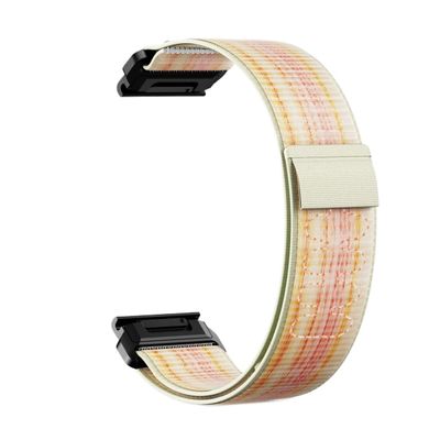 UnterFoce 22 26MM Nylon Watchband Strap fit for Garmin Fenix 7/7Pro/7X/6X/6 Pro/5X/5 Plus/Epix/Instinct(Pink,Quick fit 26mm)