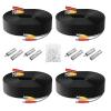 BNC Cable 4 Pack 50 Feet Atuinctv Security Camera Cable,CCTV Video Power Cable Wire for Surveillance Camera DVR Systems with 8pcs Connectors and 100pcs Cable Clips-Black view 1