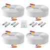 Atuinctv BNC Cable 4 Pack 30 Feet Security Camera Cable,CCTV Video Power Cable Wire for Surveillance Camera DVR Systems with 8pcs Connectors and 100pcs Cable Clips-White view 1