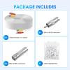 Atuinctv BNC Cable 4 Pack 30 Feet Security Camera Cable,CCTV Video Power Cable Wire for Surveillance Camera DVR Systems with 8pcs Connectors and 100pcs Cable Clips-White view 3