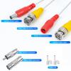 Atuinctv BNC Cable 4 Pack 30 Feet Security Camera Cable,CCTV Video Power Cable Wire for Surveillance Camera DVR Systems with 8pcs Connectors and 100pcs Cable Clips-White view 4