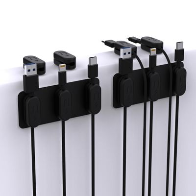 CHARGEWORX Magnetic Cable Clips 10-Pack  Adhesive Cord Organizer for Desk, Wall, Nightstand & Car  Magnetic Cable Holder for USB-C, Lightning, HDMI & Charging Cables  Cable Management Clips