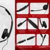 DataLocker USB Wired Headset Degree Microphone for PC - Push-to-Talk (PTT) TAA Compliant Computer Headphones with in-Line Volume Control, Noise Cancellation, & for Home, Skype view 3