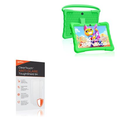 BoxWave Screen Protector Compatible with RliyOliy P30 Kids Tablet (10 in) - ClearTouch Anti-Glare ToughShield 9H (2-Pack), Anti-Glare 9H Tough Flexible Film Screen Protector