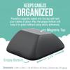 Smartish Magnetic Cord Holder - Cable Wrangler Organizer with Magnet Clips for Charger Management on Desktop, Nightstand for USB-C + Lightning - Black Tie Affair view 2