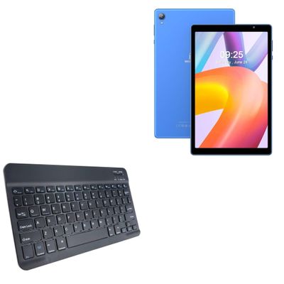 BoxWave Keyboard Compatible with NEWISON M10 Android Tablet (10 in) - SlimKeys Bluetooth Keyboard, Portable Thin with Chiclet-Style Keys - Jet Black