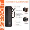 Blunote Turbo Portable Bluetooth Speaker with FM Radio, SD Card Slot, Microphone, IPX5 Water Resistant, Wireless Stereo Pairing, LED - Powerful Sound for Indoor and Outdoor Use view 3