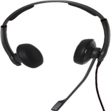 DataLocker Wired Headset for PC - Push-to-Talk (PTT) TAA Compliant Computer Headphones with Mic, in-Line Volume Control, Noise Cancellation, 3.5mm Audio Jack & Adjustable Headband for Home, Skype