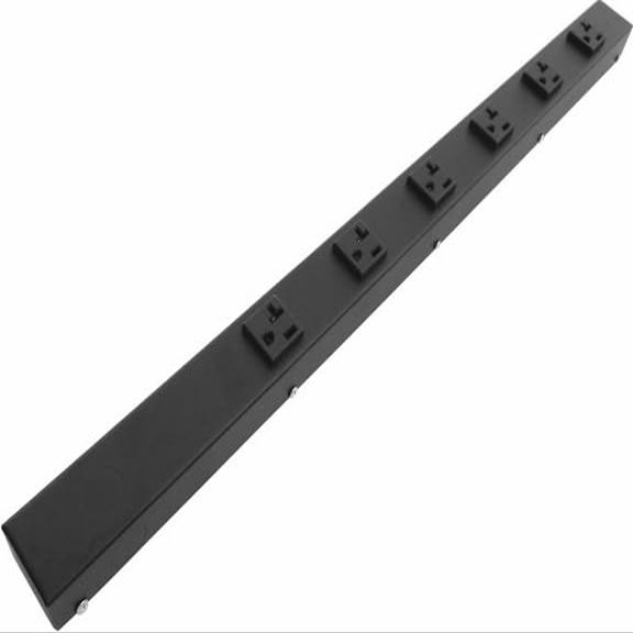 24 Hardwired Power Strip (NO Power Cord), 6 Vertical 20A Outlets (NEMA 5-20R, NOT Tamper Resistant), NO Ears (Without mounting tabs on Both Ends)