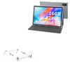 BoxWave Stand and Mount Compatible with HISORL T618 Android Tablet (10 in) - Pocket Aluminum Stand 3-in-1, Portable Multi Angle Viewing Riser - Metallic Silver view 1