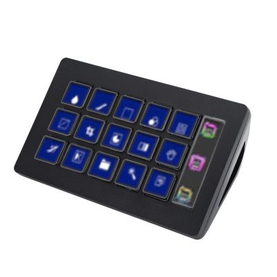 15 Keys LCD Custom Keyboard, Streaming Studio Controller Keypad for 4KCU, for OBS, for, for, for, for Discord, for Spotify