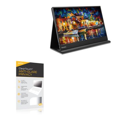 BoxWave Screen Protector Compatible with Pepper Jobs Portable Monitor XtendViz (15.6 in) - ClearTouch Anti-Glare Privacy (2-Pack), Privacy Screen Protector Flexible Film Anti-Glare