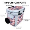 Glossy Glitter Skin Compatible with Yeti Roadie 32 Wheeled Cooler - Patriot - Premium 3M Vinyl Protective Wrap Decal Cover - Easy to Apply | Crafted in the USA by MightySkins view 2