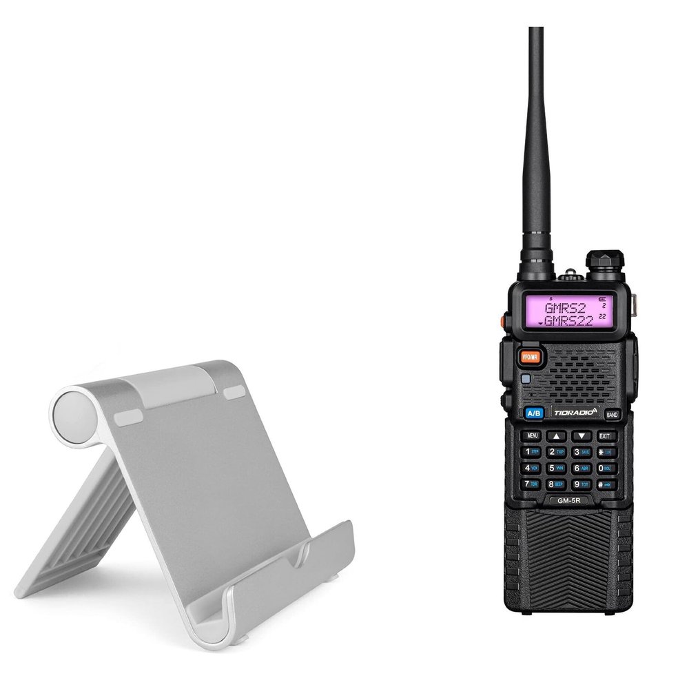 BoxWave Stand and Mount Compatible with Tidradio GM-5R - VersaView Aluminum Stand, Portable, Multi Angle Viewing Sturdy