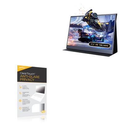 BoxWave Screen Protector Compatible with BEDAIL Gaming Portable Monitor (17.3 in) - ClearTouch Anti-Glare Privacy (2-Pack), Privacy Screen Protector Flexible Film Anti-Glare