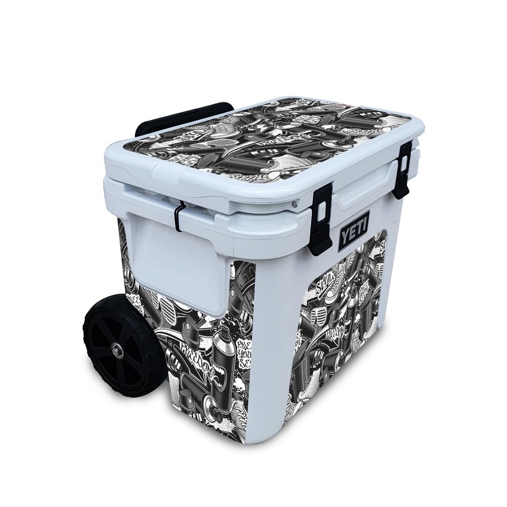Skin Compatible with Yeti Roadie 32 Wheeled Cooler - Mono Hip Hop - Premium 3M Vinyl Protective Wrap Decal Cover - Easy to Apply | Crafted in The USA by MightySkins