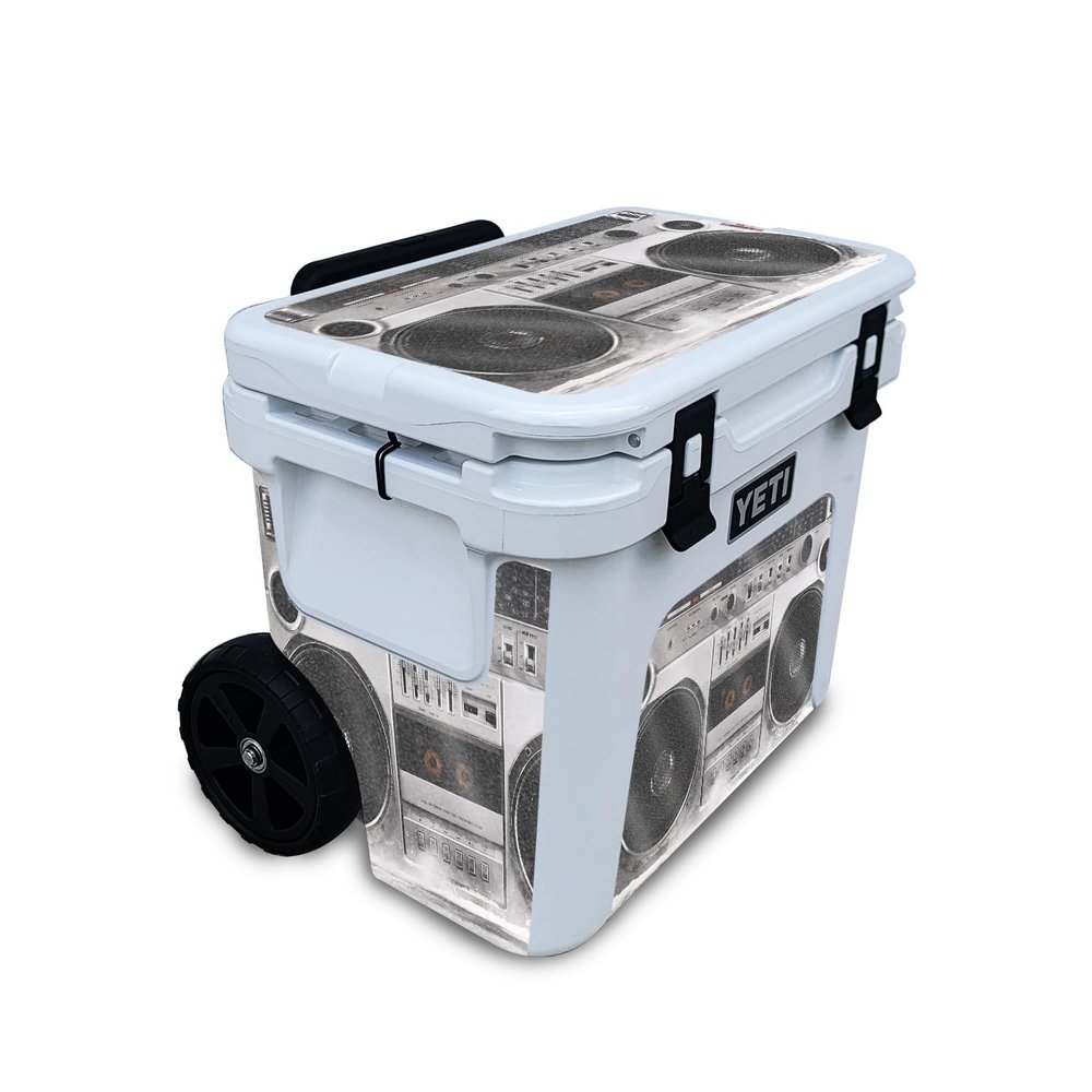 Glossy Glitter Skin Compatible with Yeti Roadie 32 Wheeled Cooler - Booming Box - Premium 3M Vinyl Protective Wrap Decal Cover - Easy to Apply | Crafted in The USA by MightySkins
