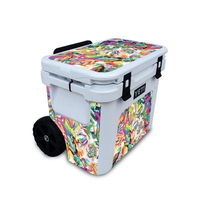 Cooler Skin Compatible with Yeti Roadie 32 Wheeled Cooler - Wet Paint - Premium 3M Vinyl Protective Wrap Decal Cover - Easy to Apply | Crafted in The USA by MightySkins