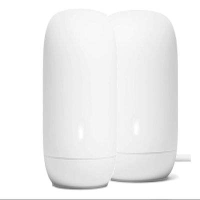 Nest WiFi Router Reliable Home Wi-Fi System with Fast Speed and Whole Home Coverage - Google WiFi Mesh Router Snow (2 Routers)